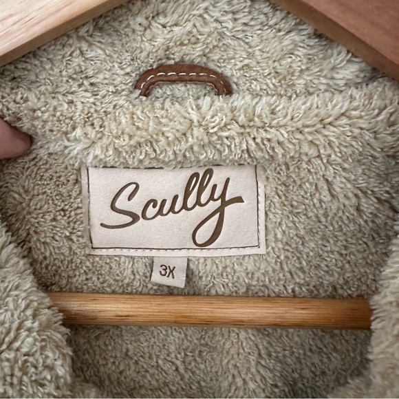 NEW Scully Rodeo Men’s Aztec Boar Suede Jean Sherpa Buttonup Jacket Brown 3XL - Picture 9 of 15